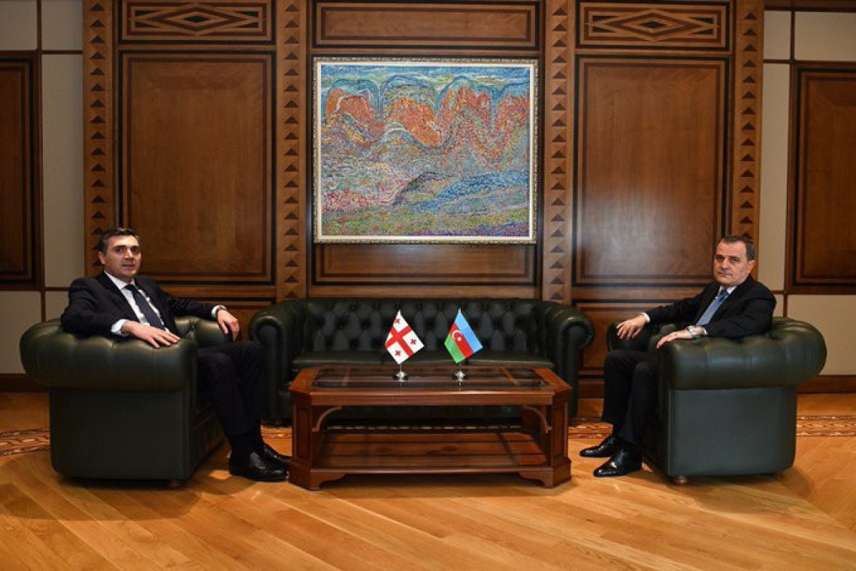 Jeyhun Bayramov, Foreign Minister of Azerbaijan and  Ilya Darchiashvili, Foreign Minister of Georgia