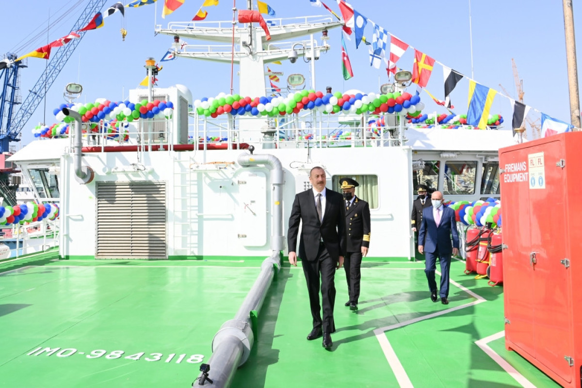President Ilham Aliyev attends commissioning ceremony of the "Zarifa Aliyeva" ferry boat
