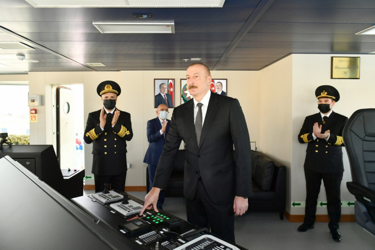 President Ilham Aliyev attends commissioning ceremony of the "Zarifa Aliyeva" ferry boat