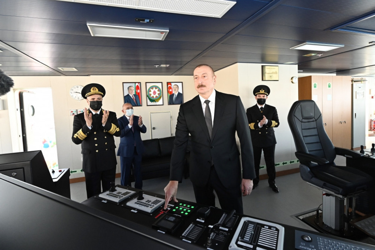 President Ilham Aliyev attended ceremony to launch “Zarifa Aliyeva” ferry boat-UPDATED 