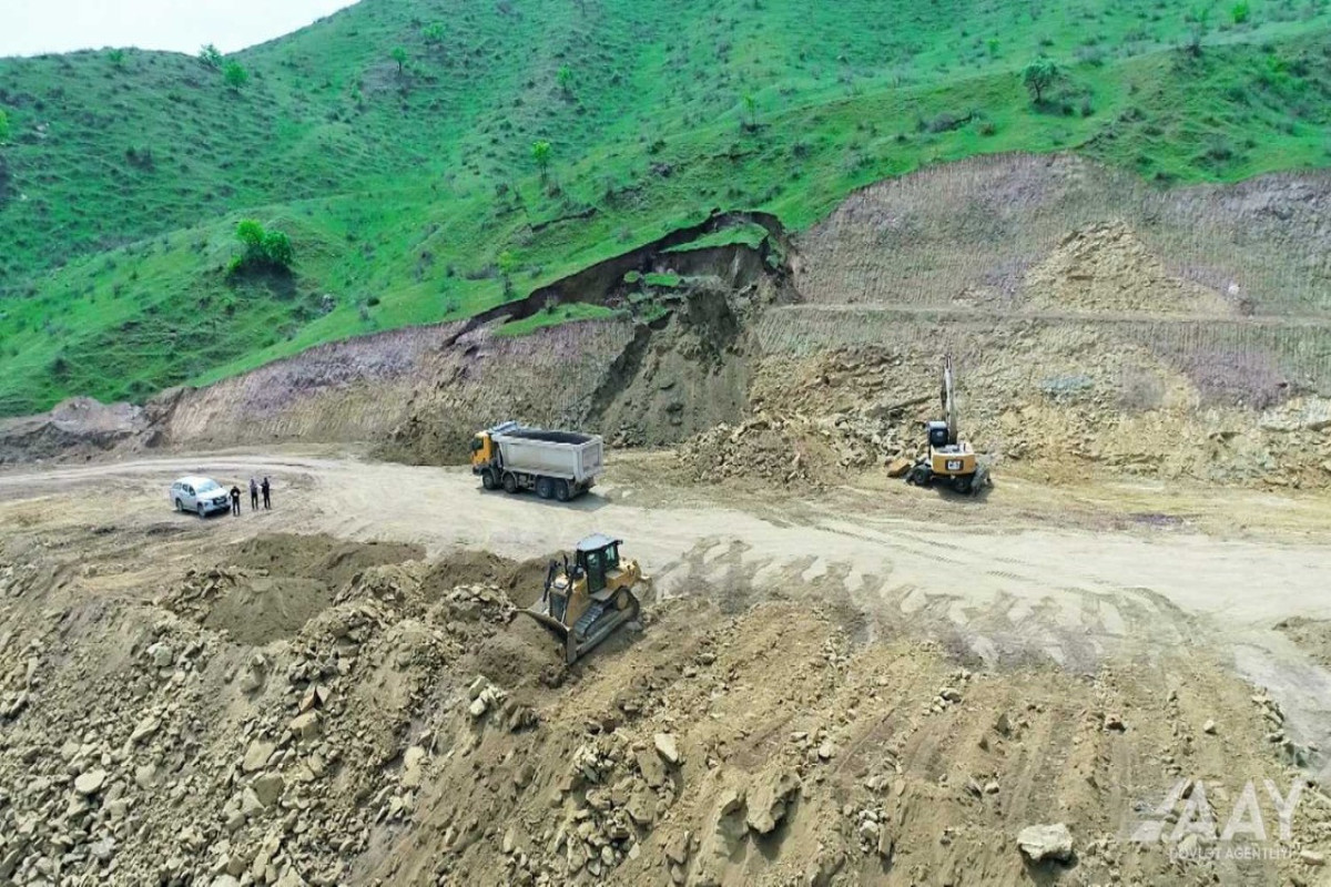 Construction of Gubadli-Eyvazli road is underway-PHOTO 