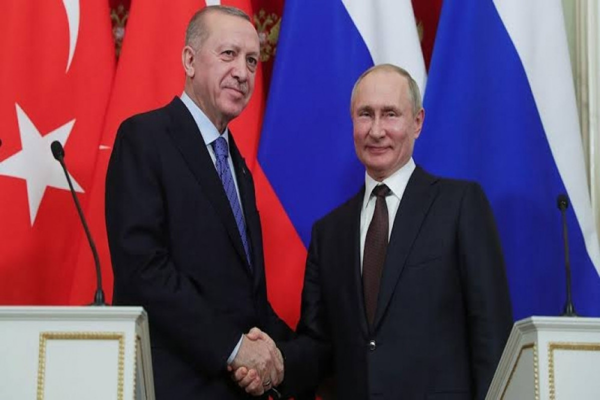 Recep Tayyip Erdogan, President of Turkiye and Vladimir Putin, President of Russia