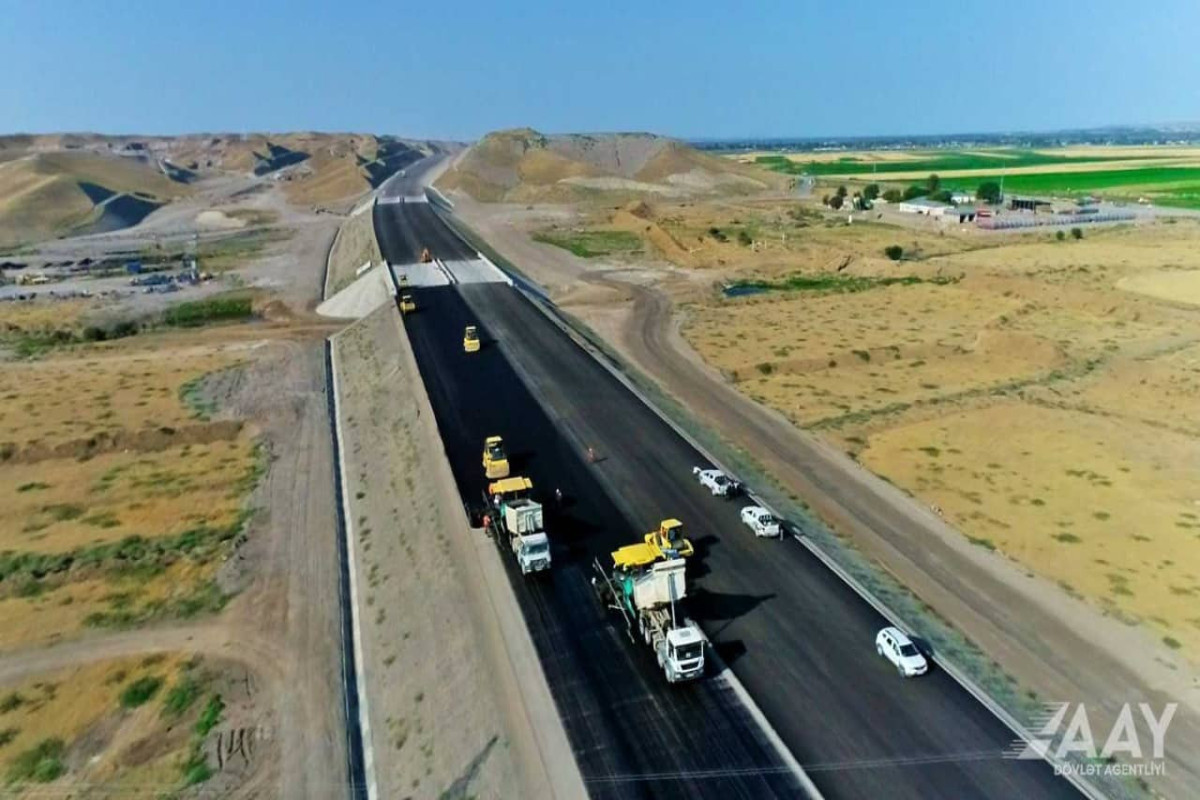 Construction of the Horadiz-Jabrayil-Zengilan-Aghband road completed by 57%