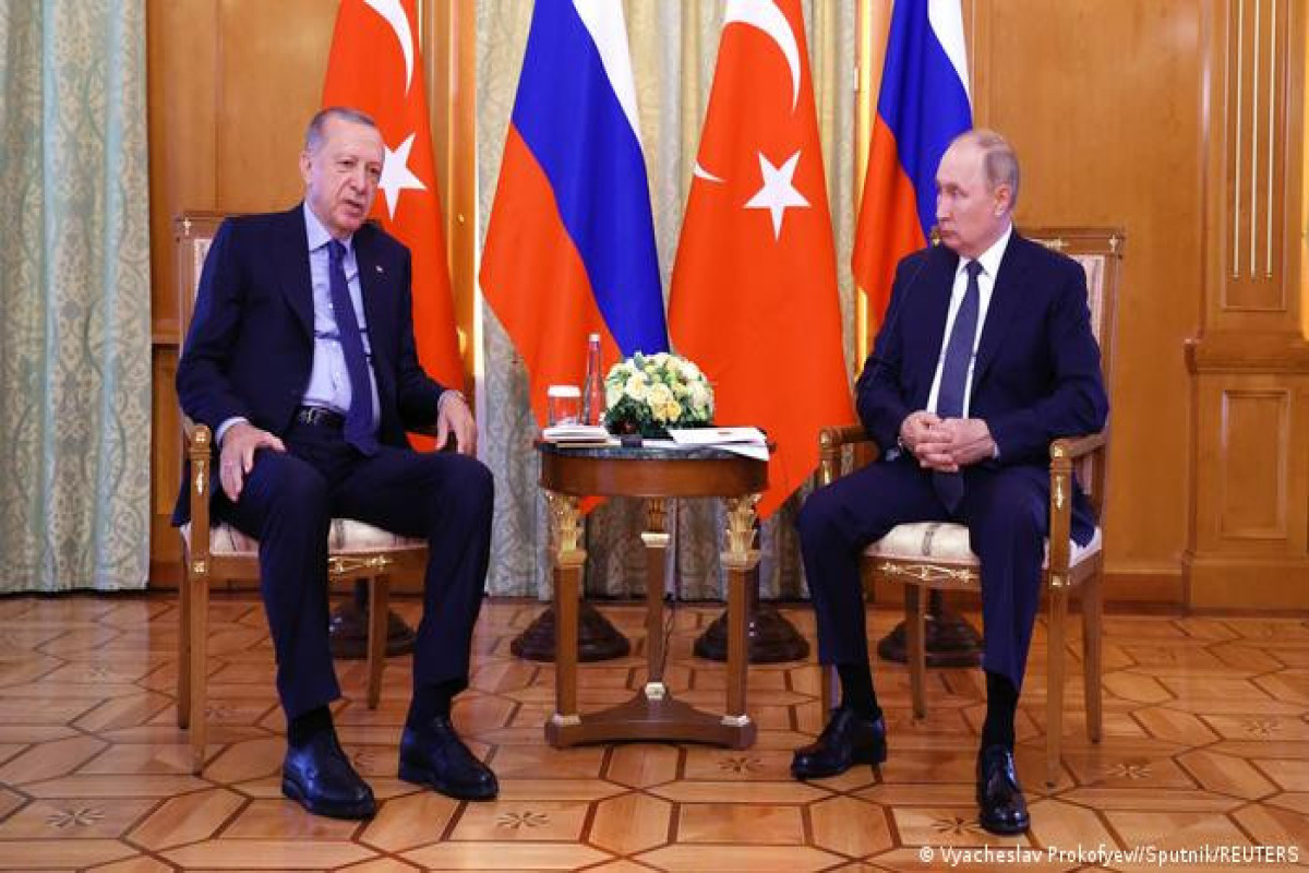 Президенты РФ и Турции Владимир Путин и Реджеп Тайип Эрдоган