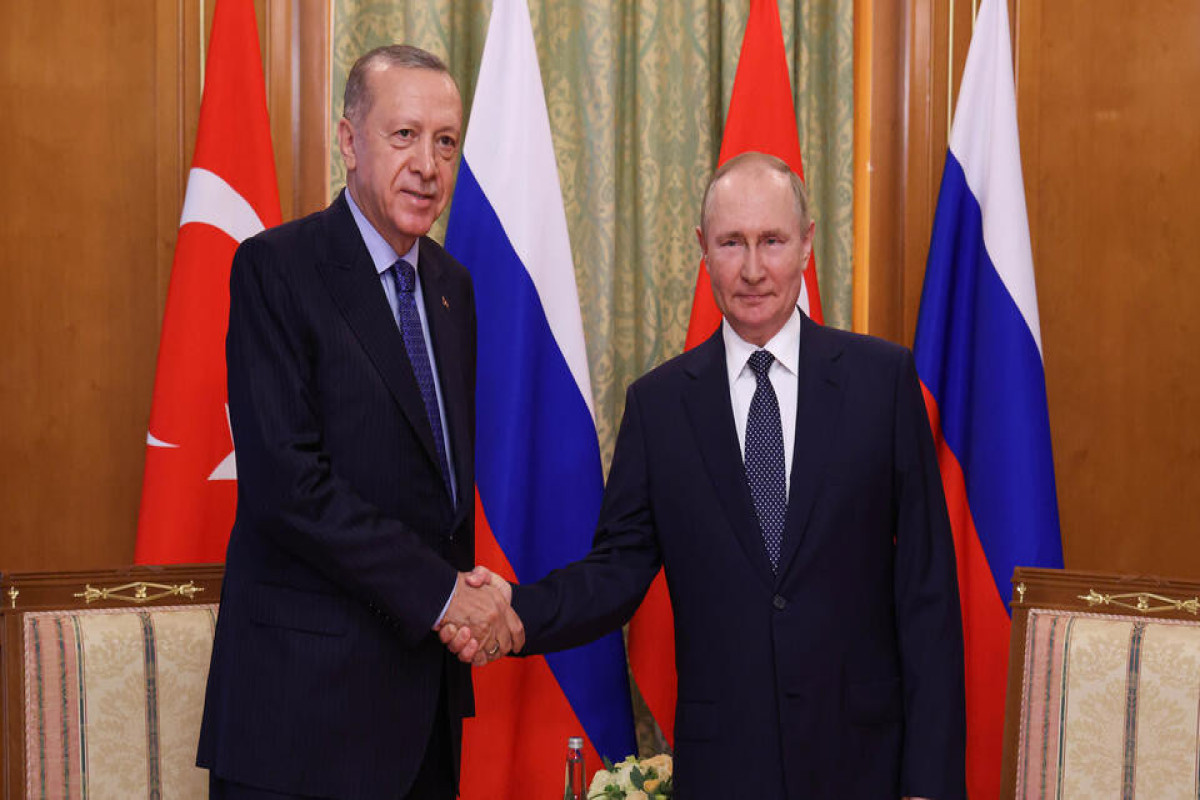 Президент Турции Реджеп Тайип Эрдоган и президент РФ Владимир Путин