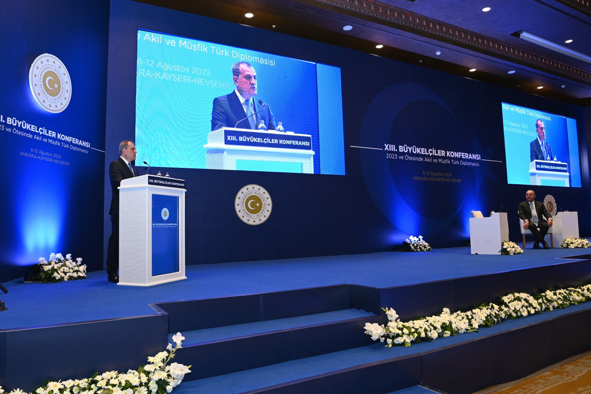 Azerbaijani MFA released information about Jeyhun Bayramov's speech at the 13th Ambassadors' Conference in Ankara