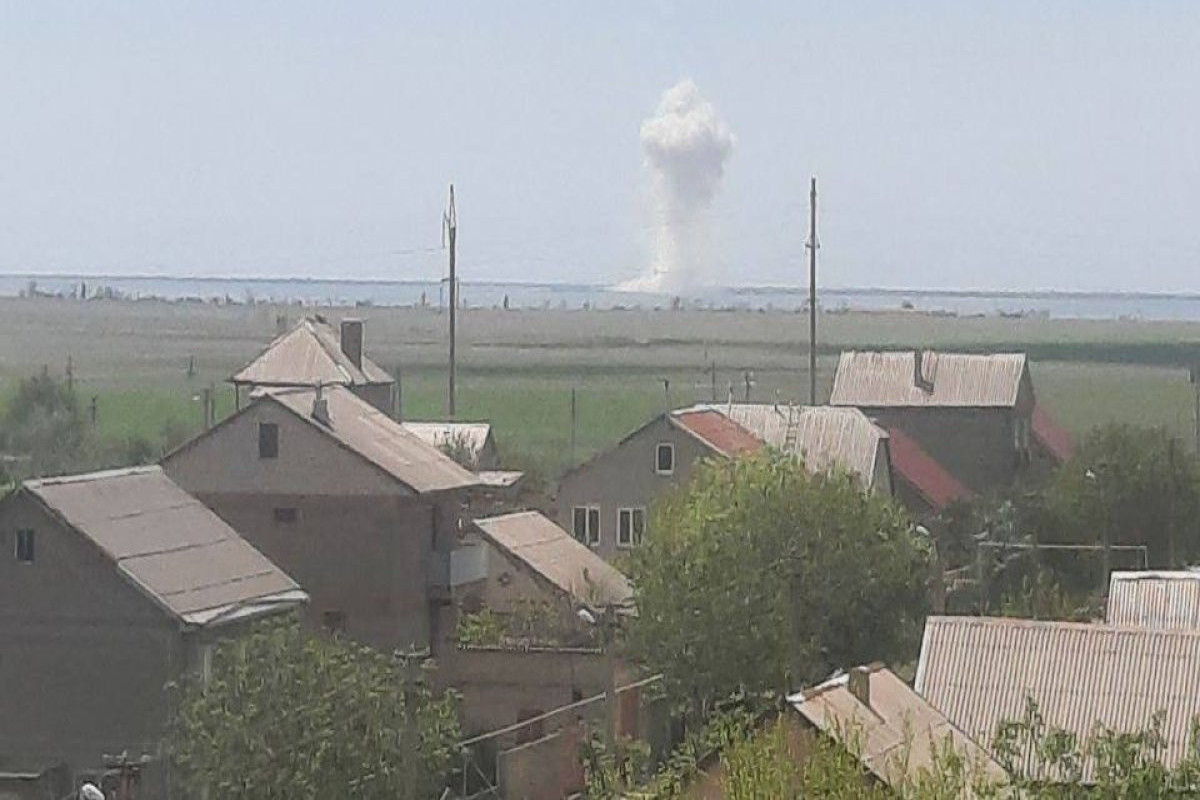 Loud explosions heard near Russian military airbase in Crimea