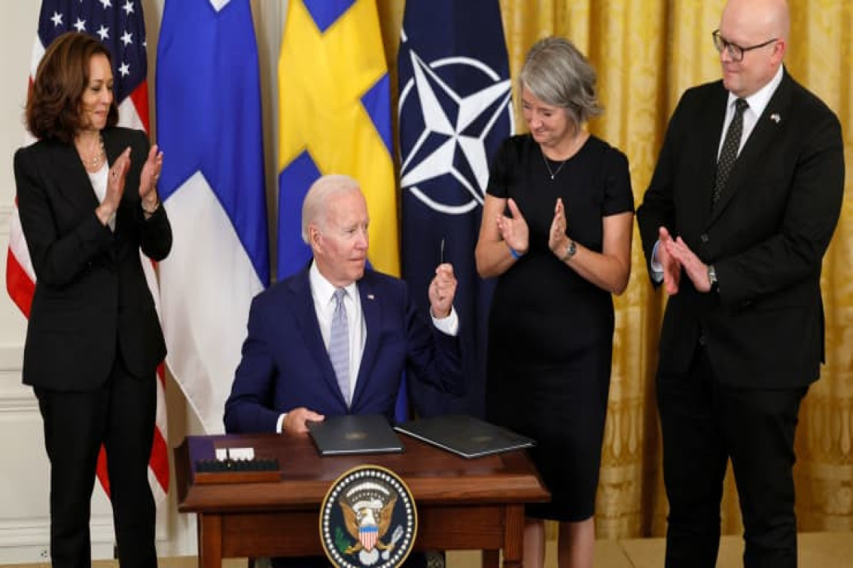 Biden signs ratification documents approving NATO membership for Finland and Sweden