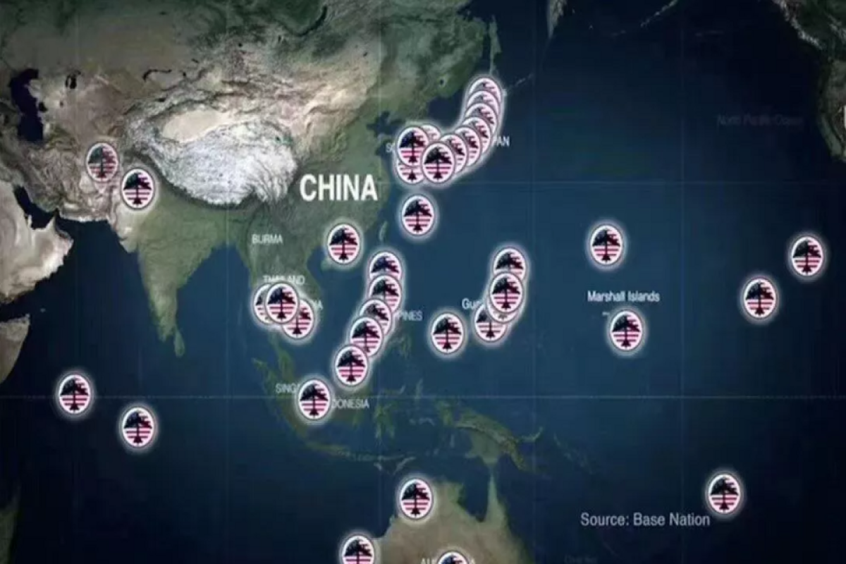 МИД Китая показал множество военных объектов США в Азии