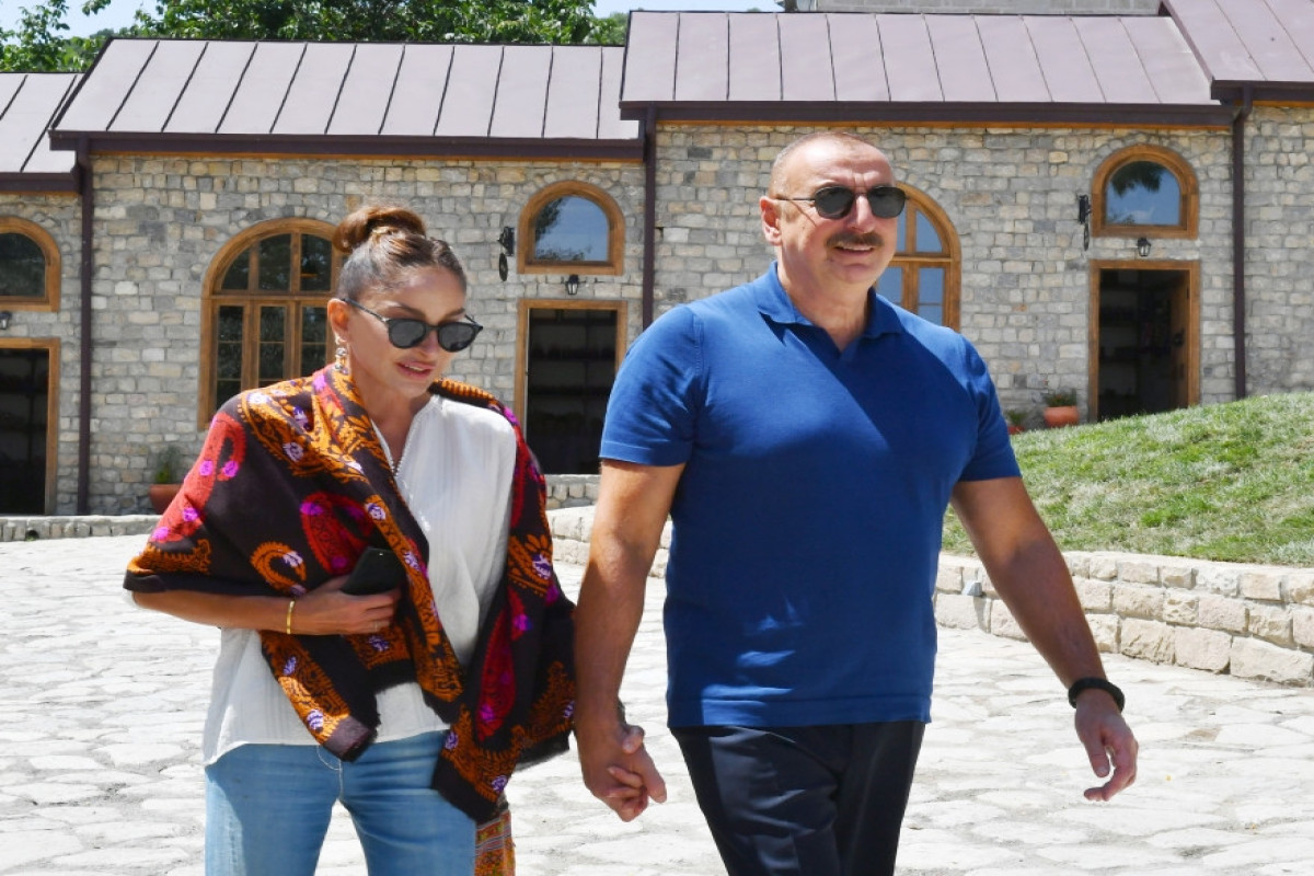 Президент Ильхам Алиев и Мехрибан Алиева ознакомились с реставрационными работами в заповеднике «Басгал»