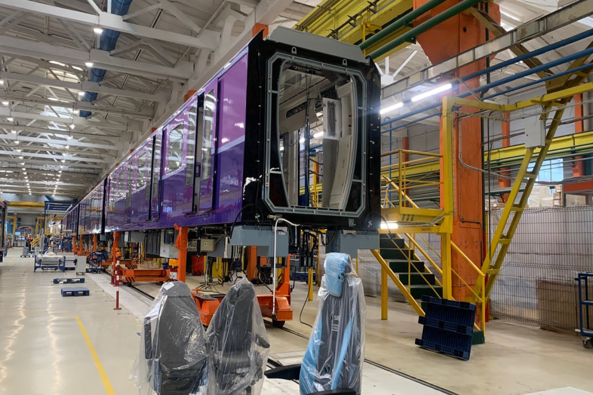Bakı metrosu üçün 4 yeni qatarın istehsalı davam etdirilir