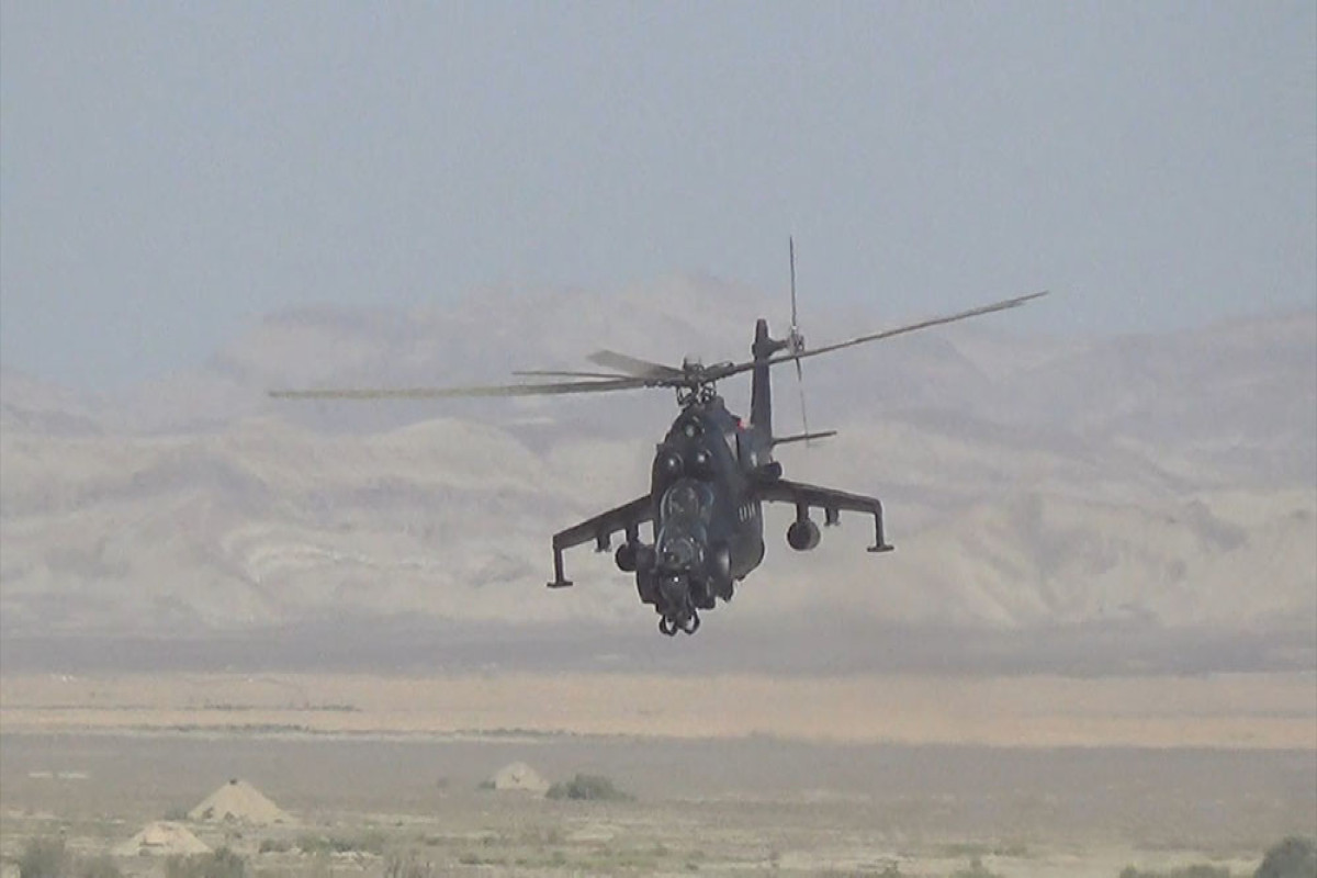 Hərbi Hava Qüvvələrinin helikopter bölmələri ilə təlimlər keçirilib - VİDEO 