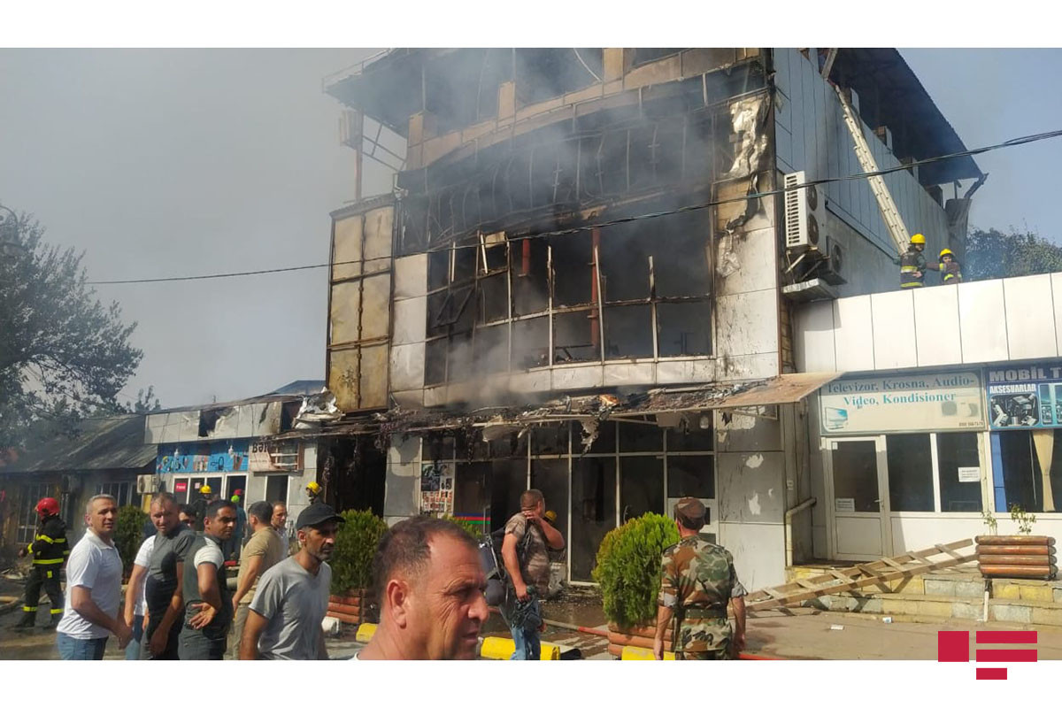 Cəlilabadda yanan bazar söndürüldü - FOTO  - VİDEO  - YENİLƏNİB -3 