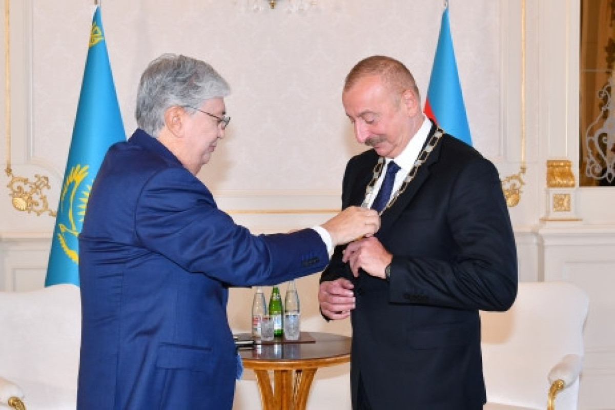 Azərbaycan Prezidenti İlham Əliyev Qazaxıstanın “Altın kıran” – “Qızıl qartal” ali ordeni ilə təltif olunub - YENİLƏNİB 