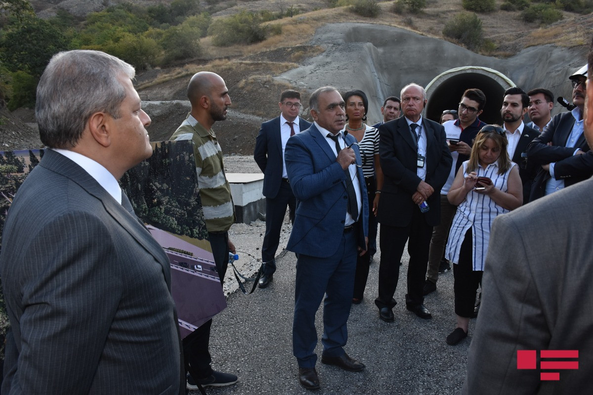 Representatives of the diplomatic corps inspected the tunnel on the Ahmedbeyli-Fuzuli-Shusha highway