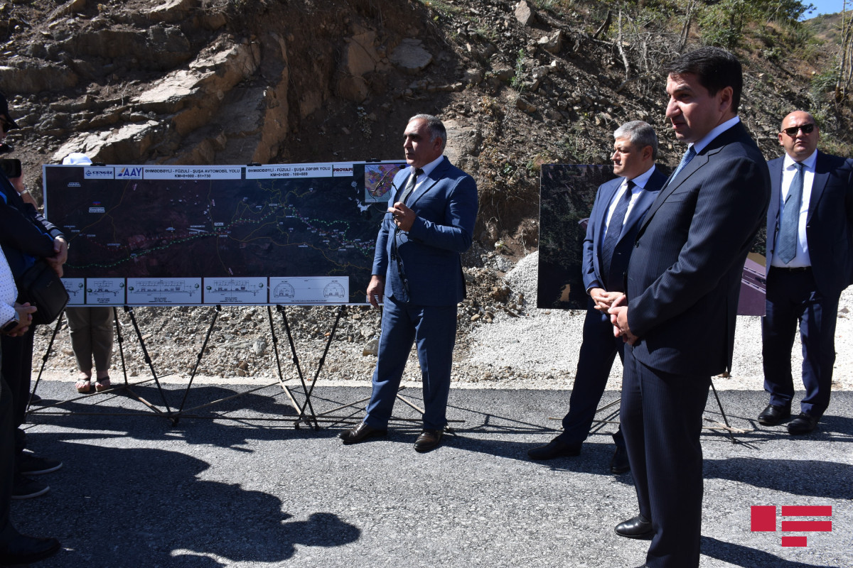 Representatives of diplomatic corps view construction of Ahmadbayli-Fuzuli-Shusha highway