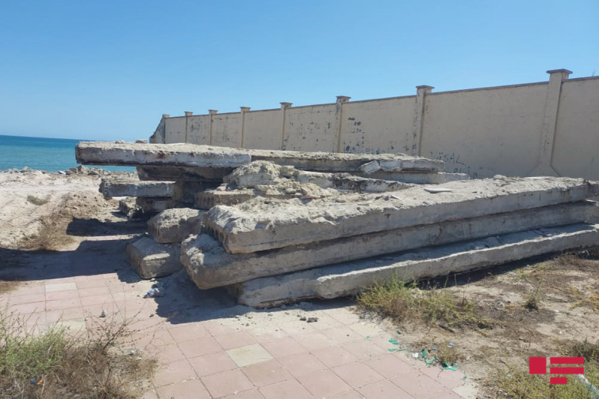 Buzovna qayalıqlarında “Mirvari” çimərlik obyektinin beton örtüklü meydançası