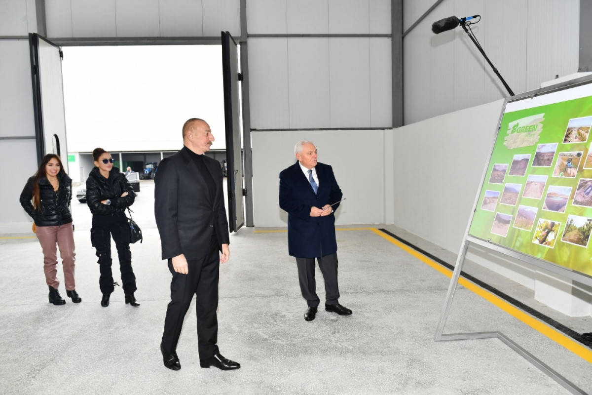 President Ilham Aliyev viewed conditions created at dried fruit production enterprise in Orta Zayzid village-UPDATED 
