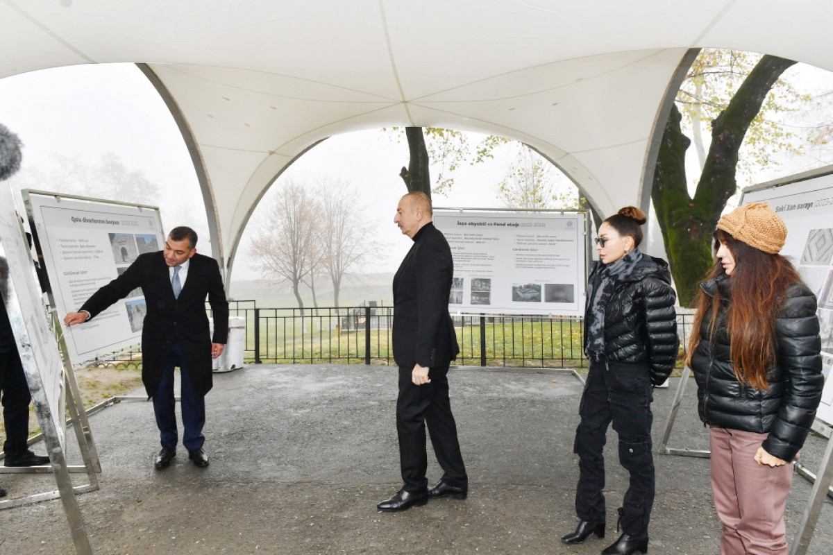 President Ilham Aliyev viewed repair and restoration work carried out in territory of “Yukhari Bash” National Historical-Architectural Reserve, Shaki-<span class="red_color">UPDATED