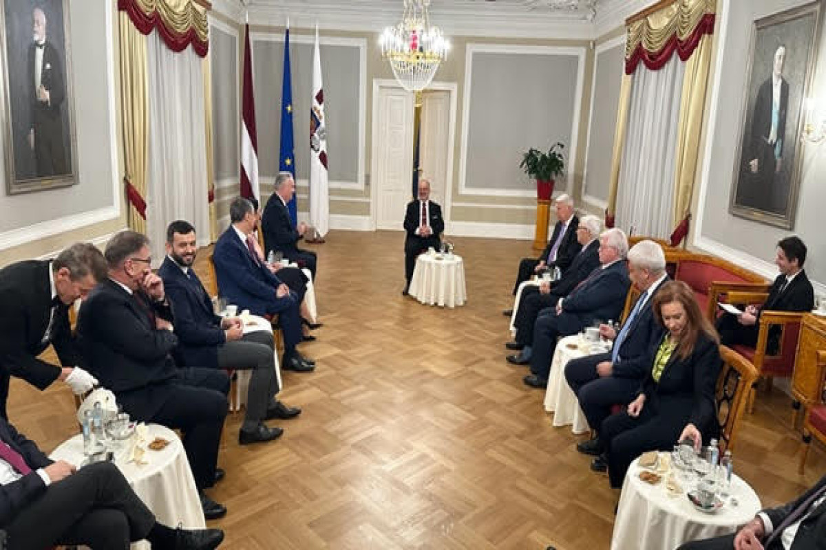 President of Latvia met with members of Nizami Ganjavi International Center
