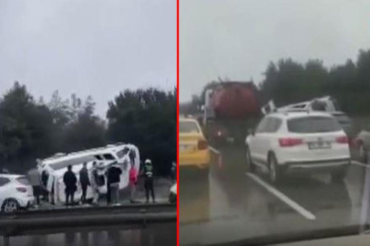 Minibus overturned in Eyüpsultan, there are injured