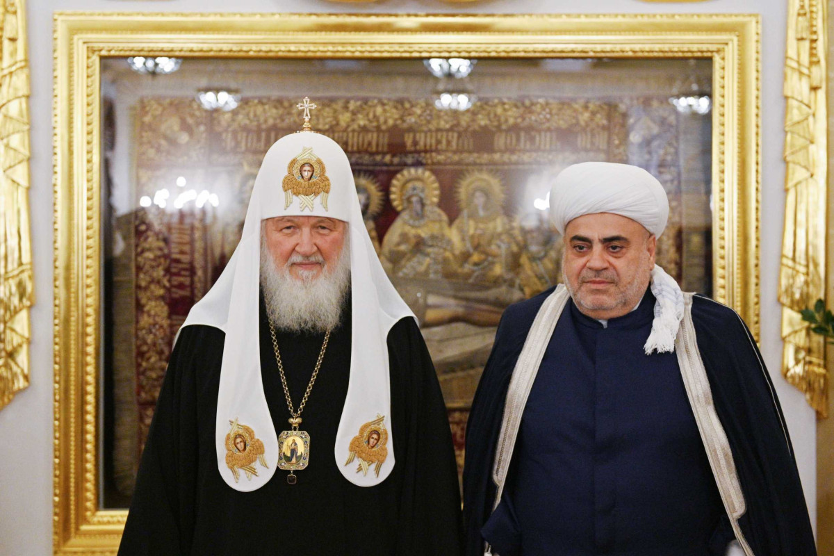 Patriarch Kirill and Sheikh-ul-Islam Allahshukur Pashazadeh