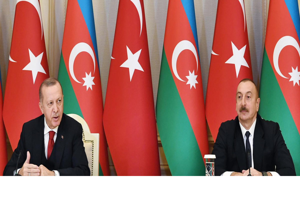 President of the Republic of Turkiye Recep Tayyip Erdogan and President of the Republic of Azerbaijan Ilham Aliyev