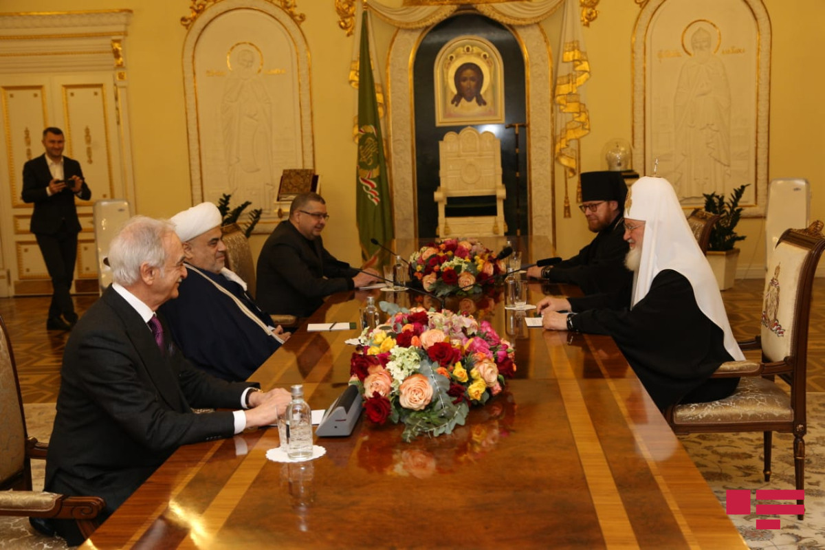 В Москве состоялась встреча между Аллахшукюром Пашазаде и Патриархом Кириллом