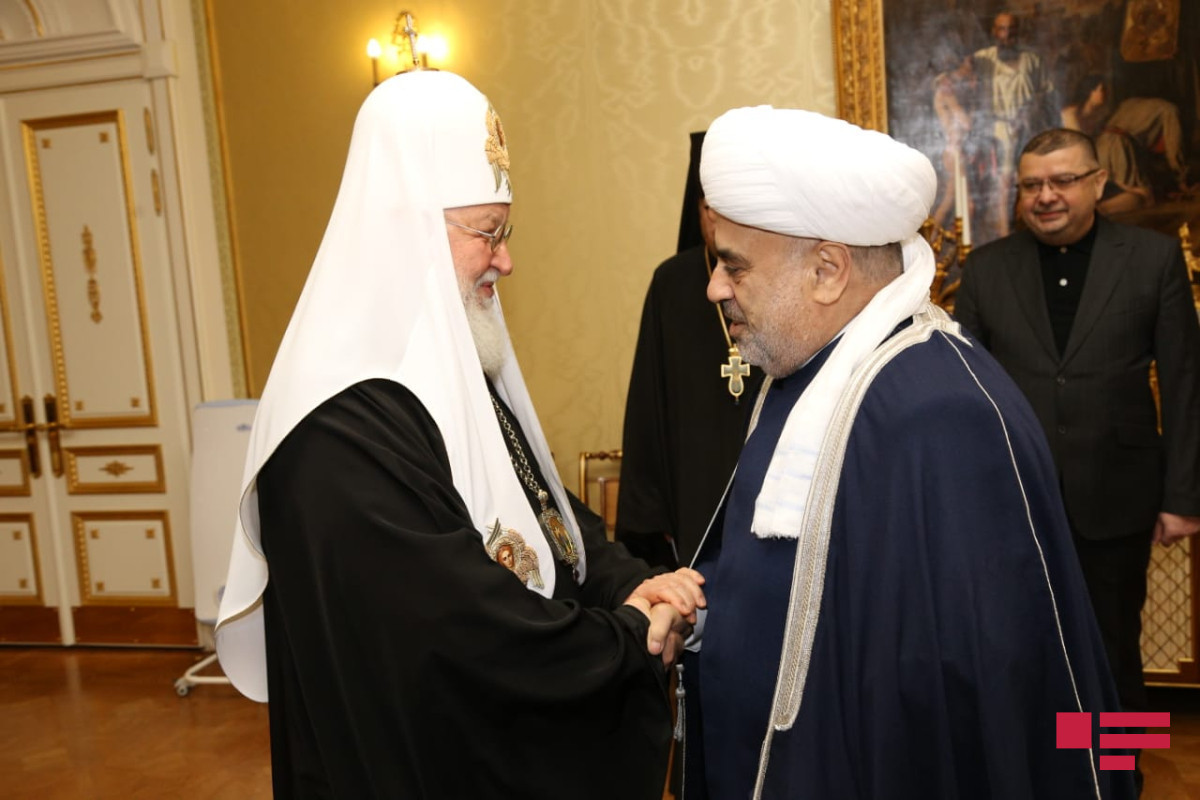 В Москве состоялась встреча между Аллахшукюром Пашазаде и Патриархом Кириллом