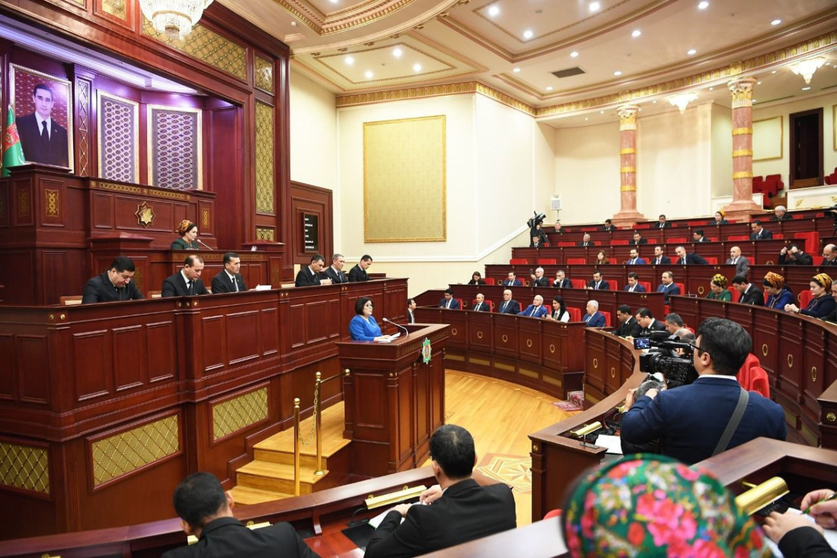 Председатель Милли Меджлиса выступила в Парламенте Туркменистана-ФОТО 