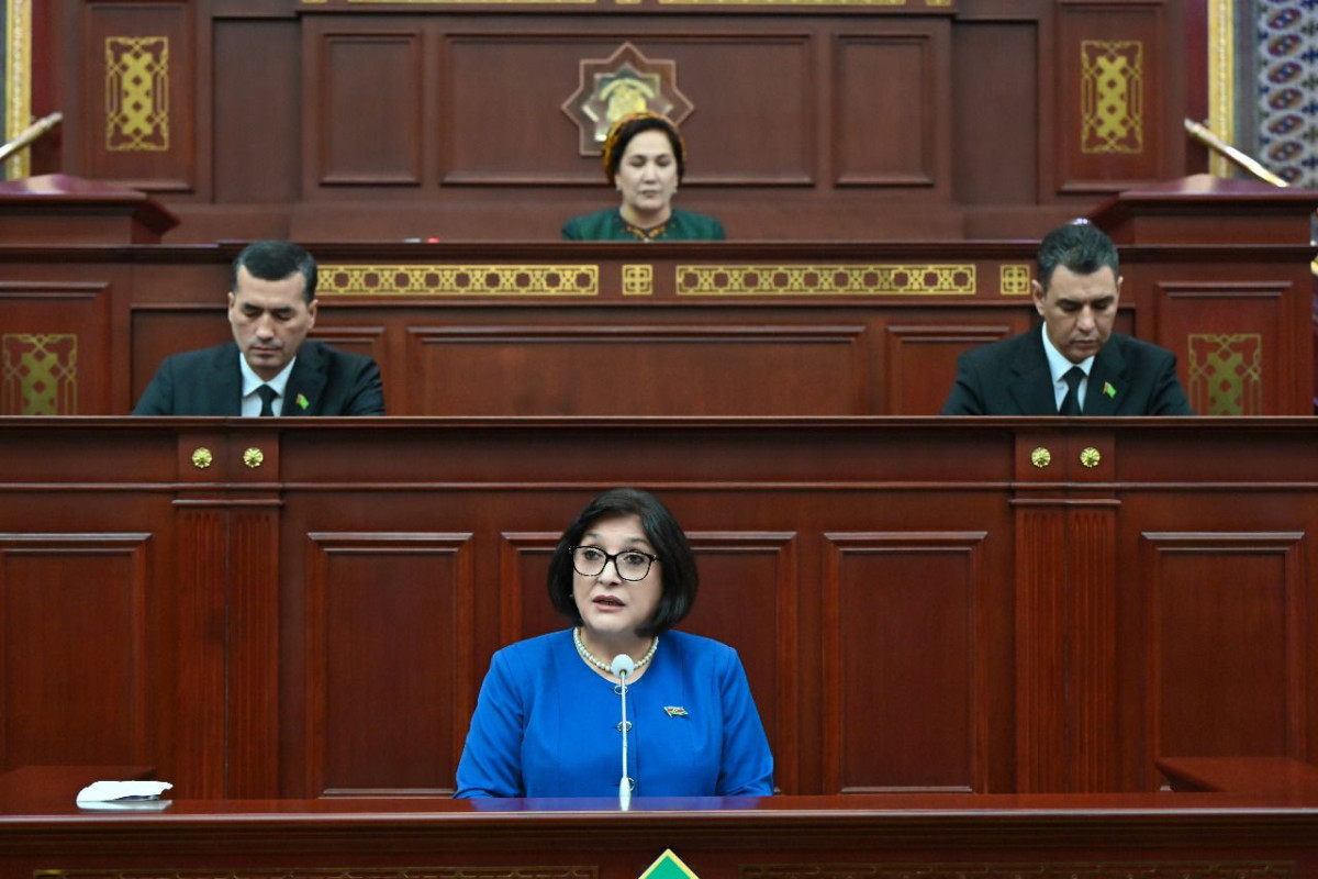 Председатель Милли Меджлиса выступила в Парламенте Туркменистана-<span class="red_color">ФОТО