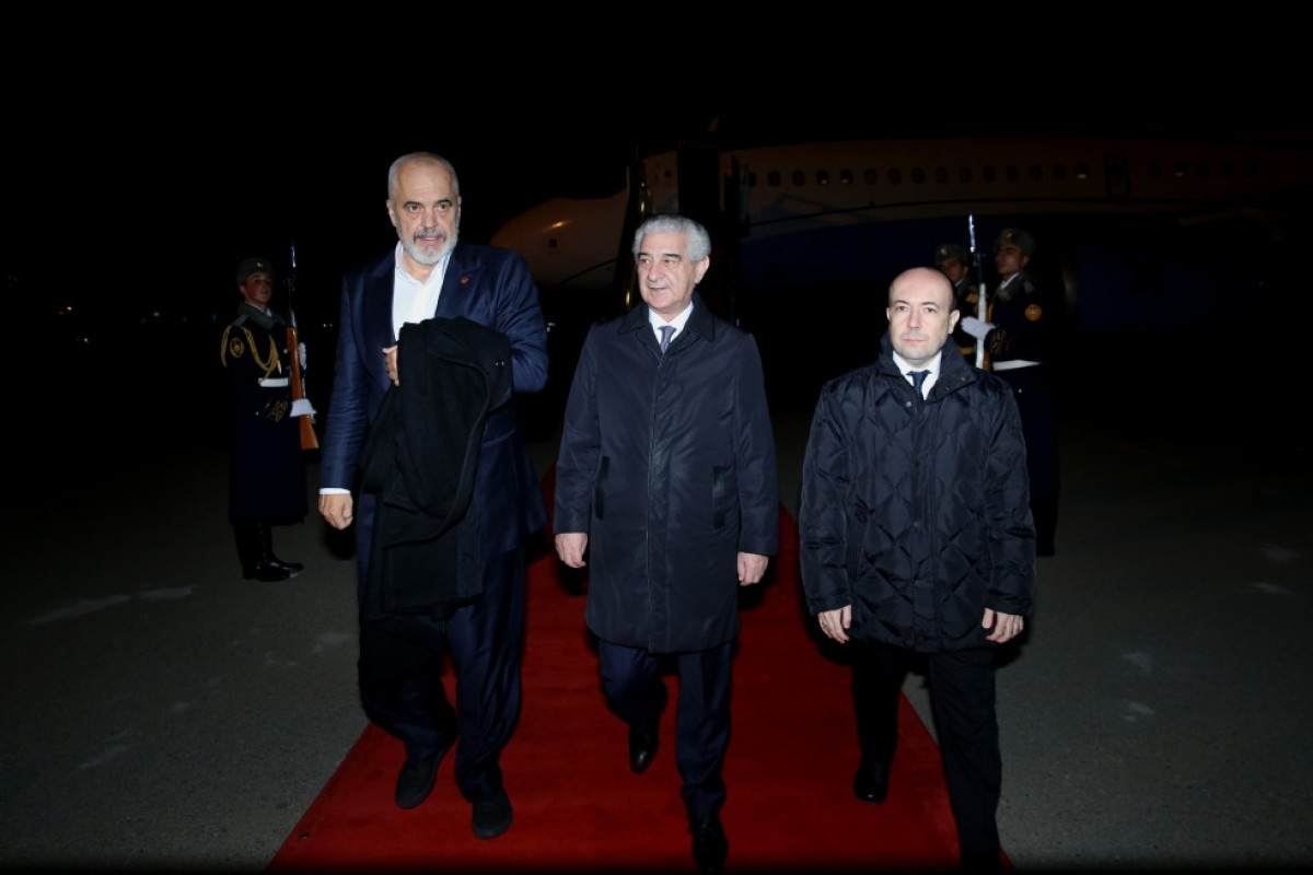 Albanian PM Edi Rama arrives in Azerbaijan for working visit