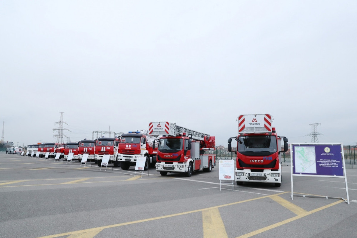 President Ilham Aliyev viewed newly purchased special purpose equipment and ambulances-UPDATED 