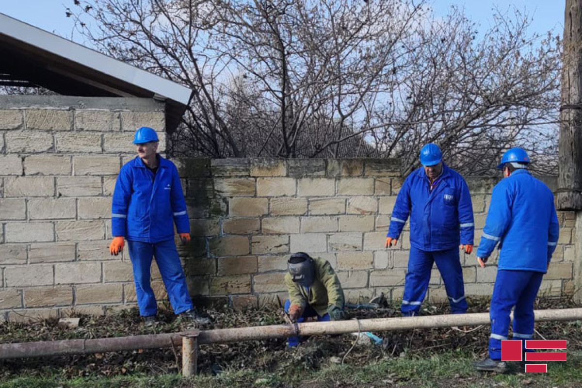 Quba və Qusarda qaz təchizatının bərpası üçün işlər davam etdirilir