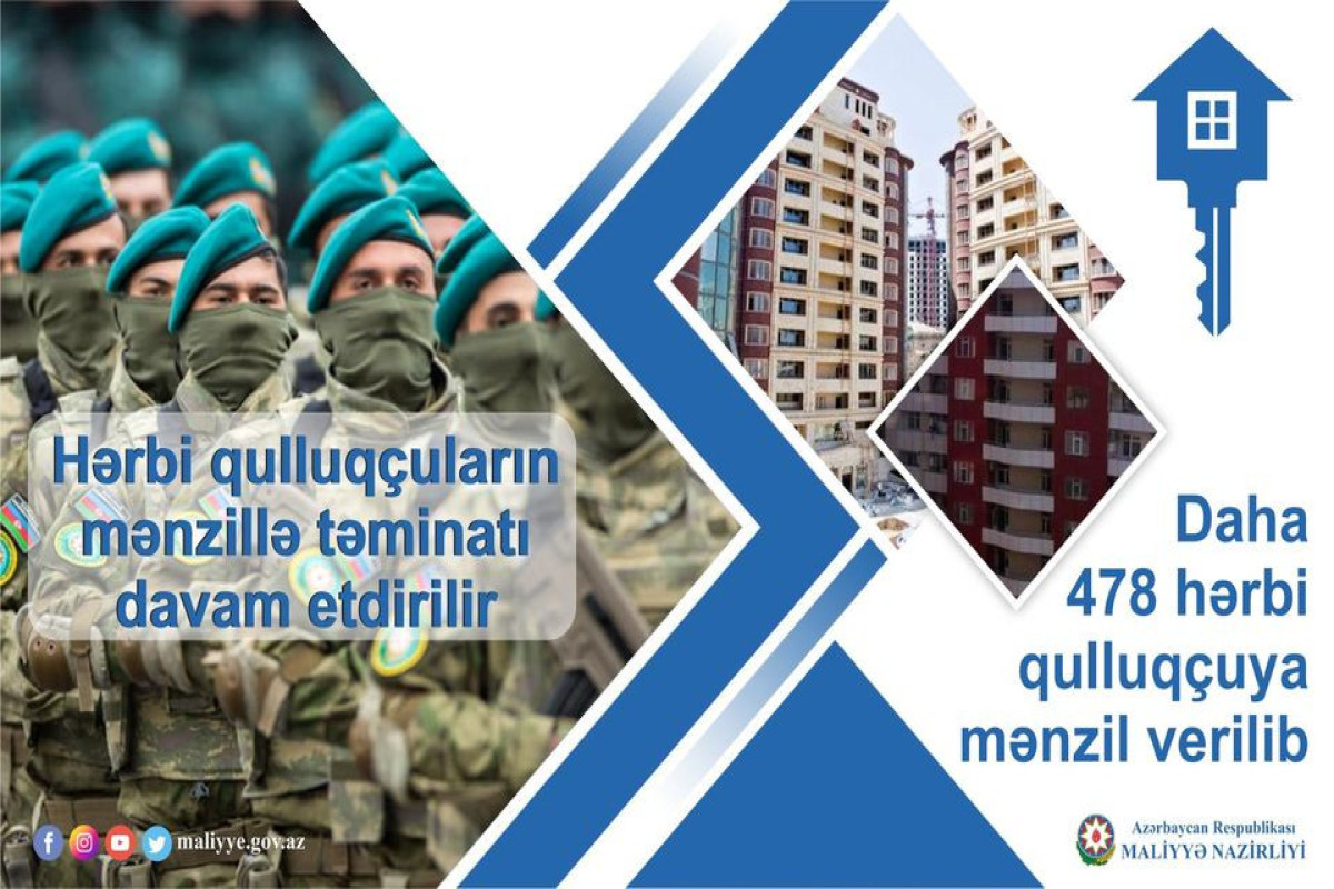 478 hərbçi yeni mənzillərlə təmin olunacaq