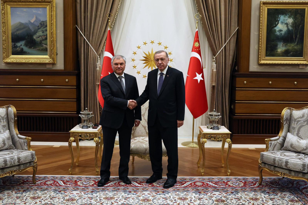 Rusiya Dumasının sədri Ərdoğanla görüşüb