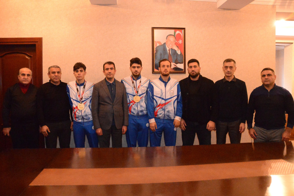 Taekvondo Federasiyasında qalib parataekvondoçularla görüş olub - FOTO 