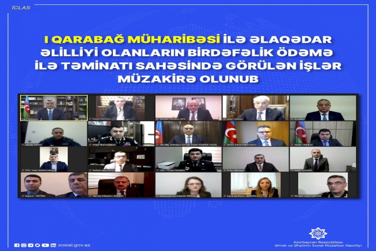 16,7 minədək I Qarabağ müharibəsi əlilinə birdəfəlik ödəmə verilib