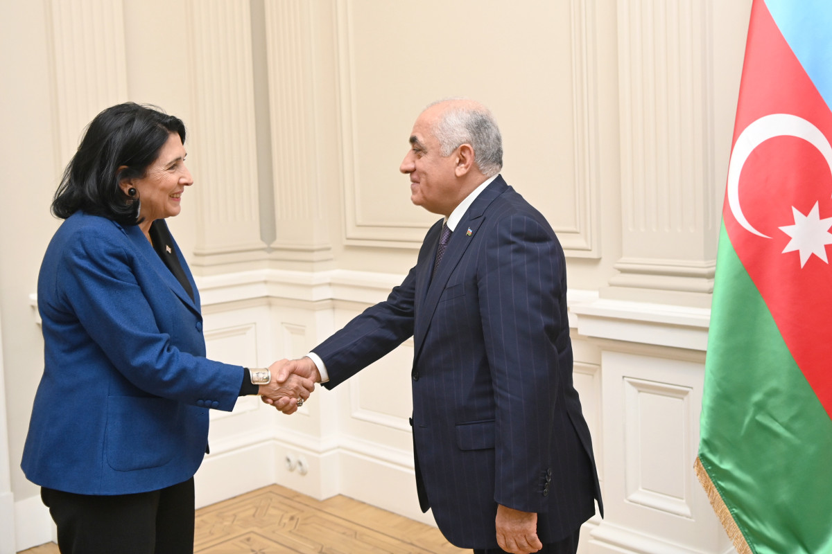 Əli Əsədov Gürcüstan Prezidenti ilə görüşüb