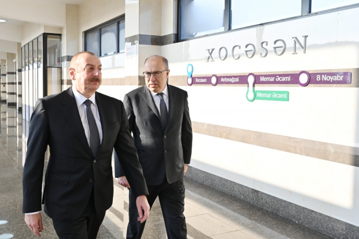 Prezident metronun “Xocəsən” elektrik deposunun və stansiyasının açılışında iştirak edib - YENİLƏNİB  - VİDEO 