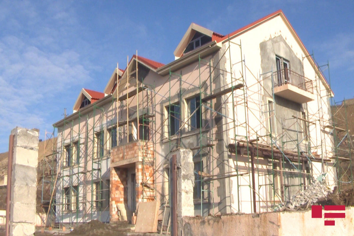 Construction of houses in liberated Talish village of Azerbaijan almost done-PHOTO 
