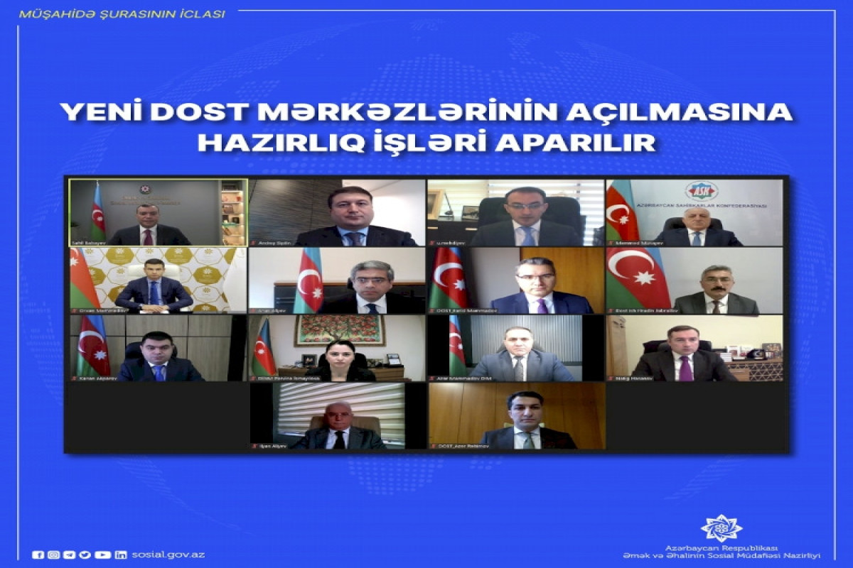 Yeni DOST mərkəzlərinin açılmasına hazırlıq işləri aparılır