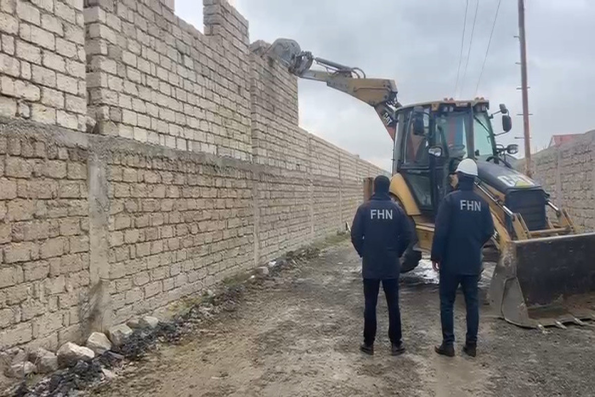 FHN: Abşeronda qanunsuz tikintinin qarşısı alınıb - VİDEO 