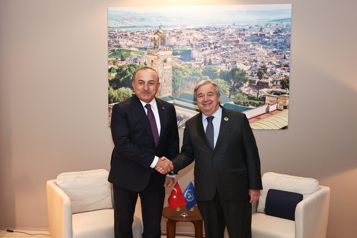 Çavuşoğlu Quttereşlə Əfqanıstandakı son vəziyyəti, Ukraynada baş verənləri müzakirə edib