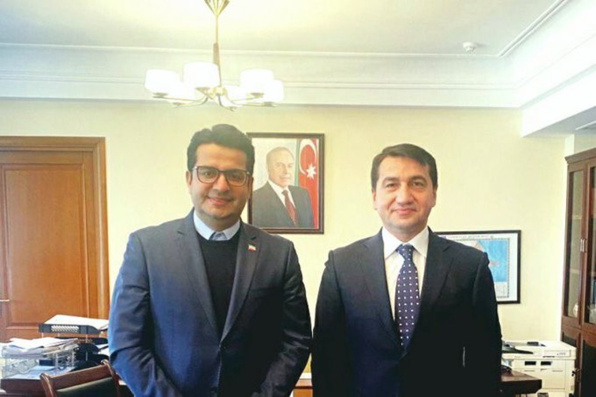 Ambassador of Iran to the Republic of Azerbaijan Seyed Abbas Mousavi, Assistant of the President of the Republic of Azerbaijan Hikmat Hajiyev