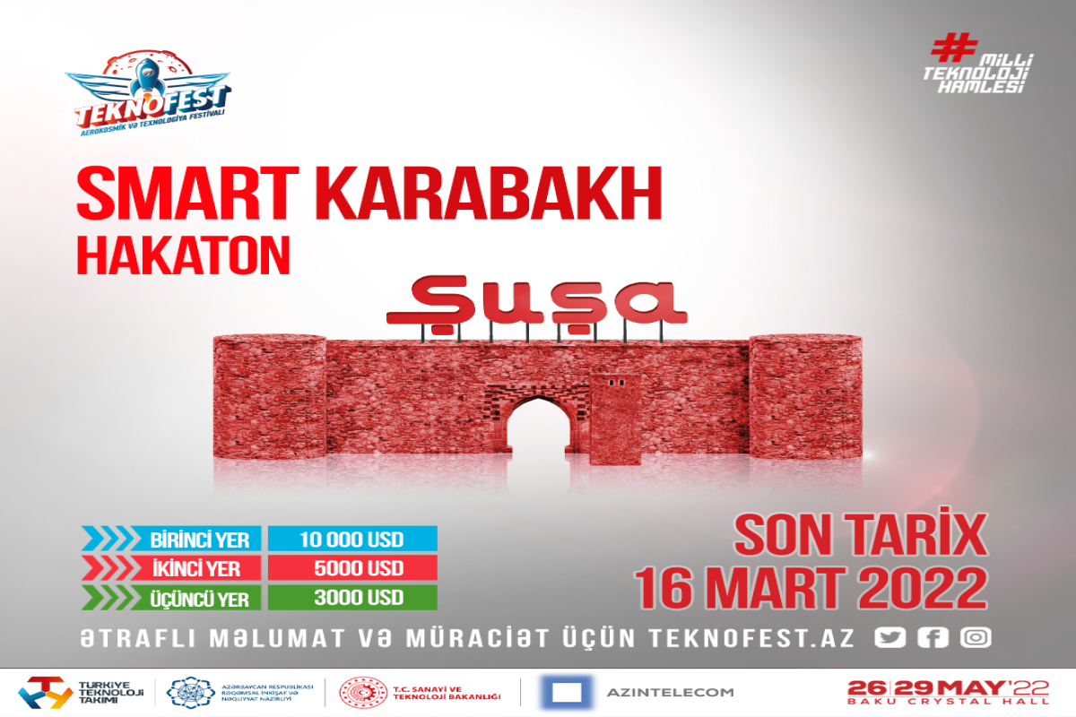 “TEKNOFEST” çərçivəsində “Smart Qarabağ” Hakatonu keçiriləcək