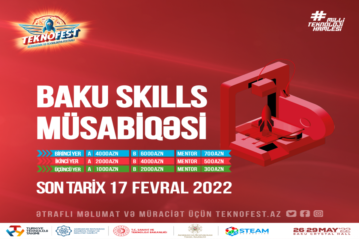 “TEKNOFEST” çərçivəsində “Baku Skills” müsabiqəsinə start verilib