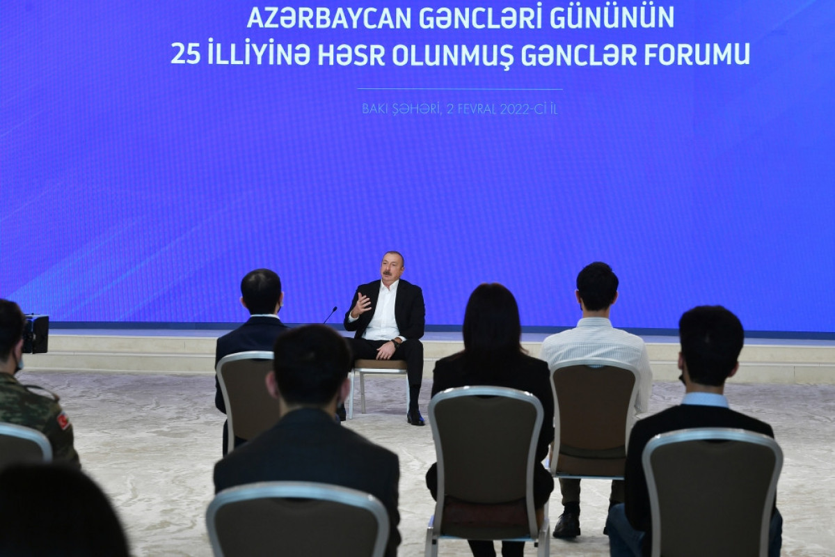 Azərbaycan Prezidenti: "Gənclər bilməlidirlər ki, kənar təsirlərin məqsədi nədir"
