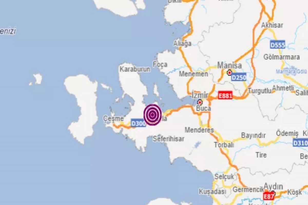 İzmir şəhəri yaxınlığında zəlzələ olub