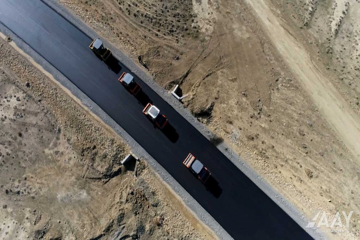 Müasir turizm infrastrukturuna gedən yeni avtomobil yolu inşa edilir - FOTO 